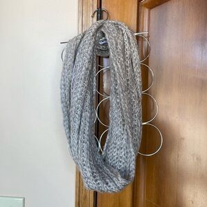 Sparkly Taupe Infinity Crochet Scarf